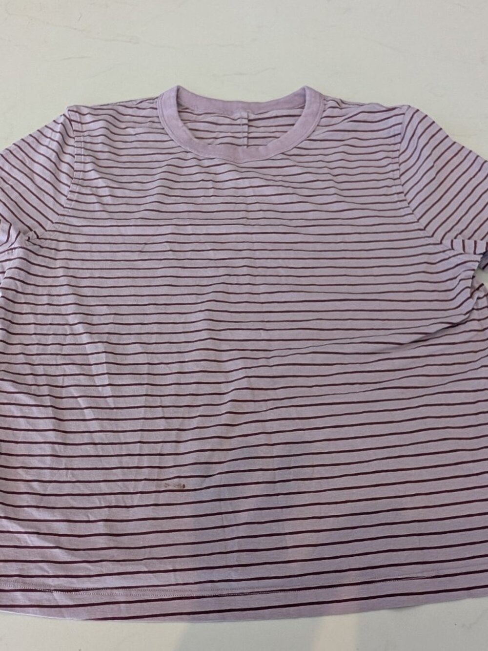 Lululemon Striped Short Sleeve T-Shirt.  Size small. Good condition.